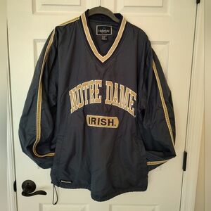 Holloway Notre Dame Fighting Irish Windbreaker Pullover Vintage 90s Y2K L